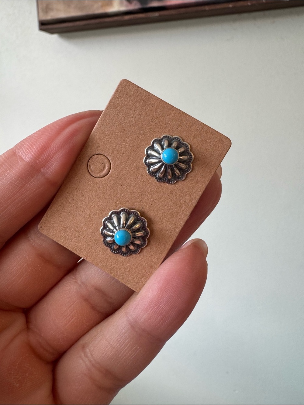 NEW STERLING SILVER SMALL CONCHO STUDS